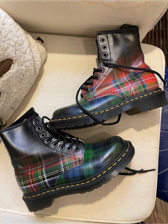 Dr. Martens Shoes - Dr. Martens Tartan Combat Boots